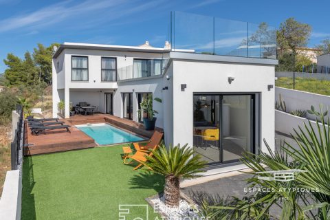 contemporary villa with panoramic views