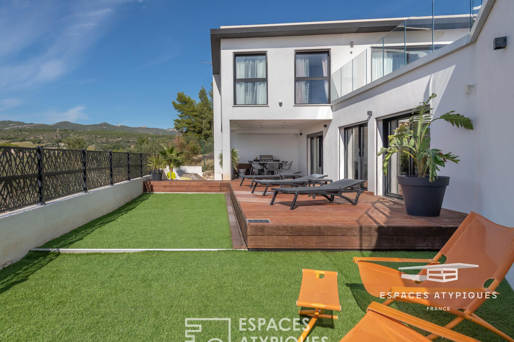 contemporary villa with panoramic views