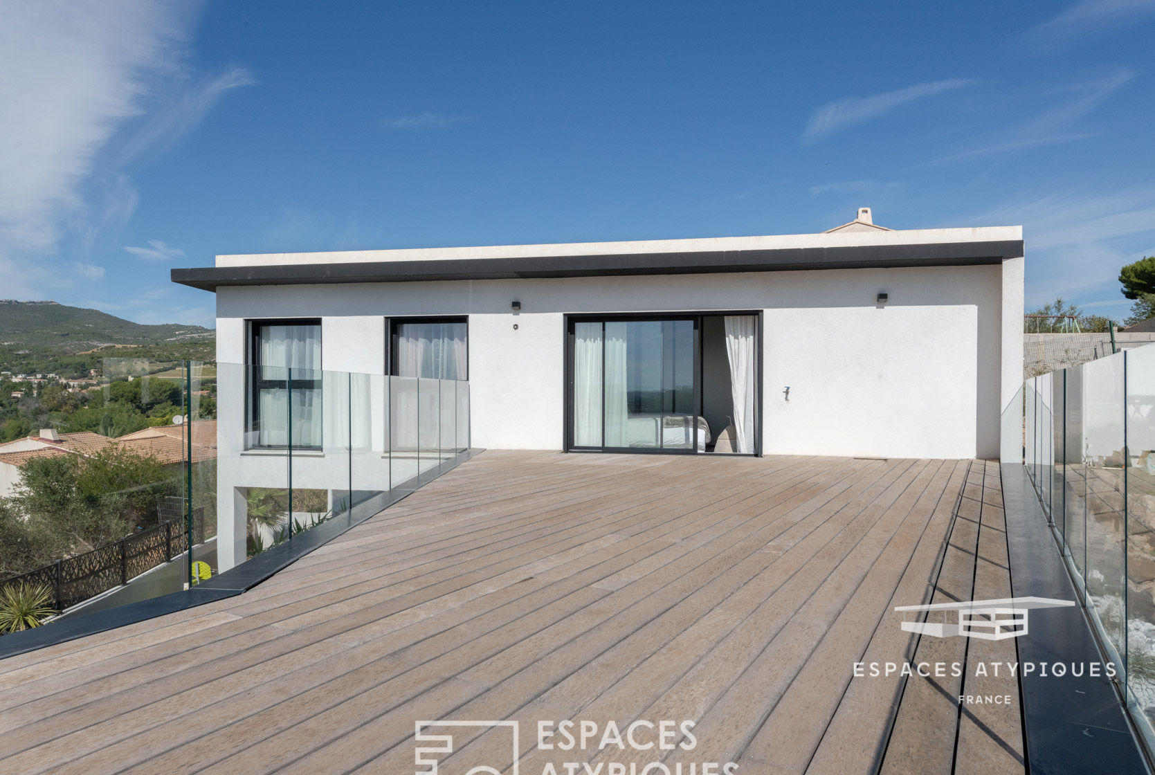 contemporary villa with panoramic views