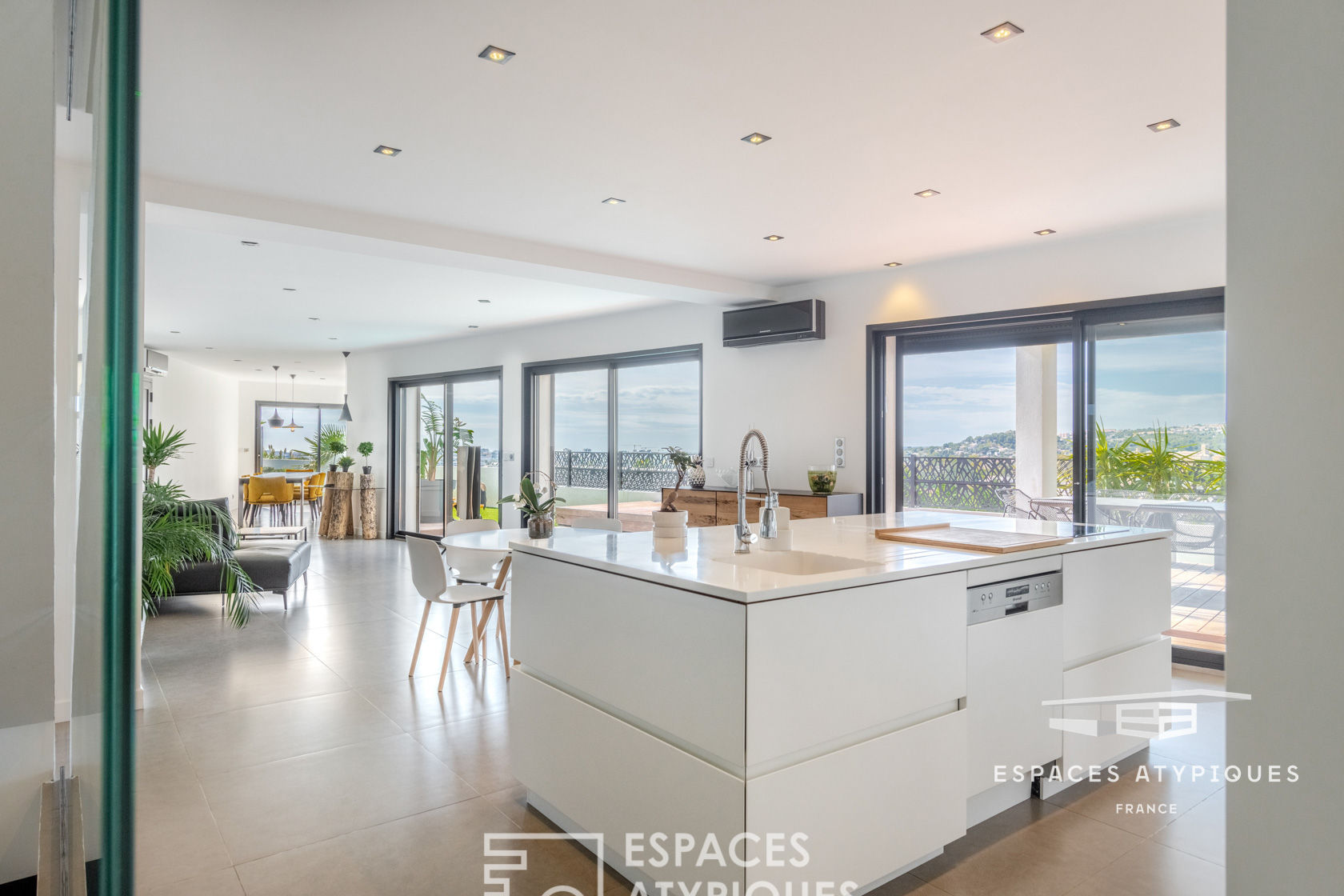 contemporary villa with panoramic views