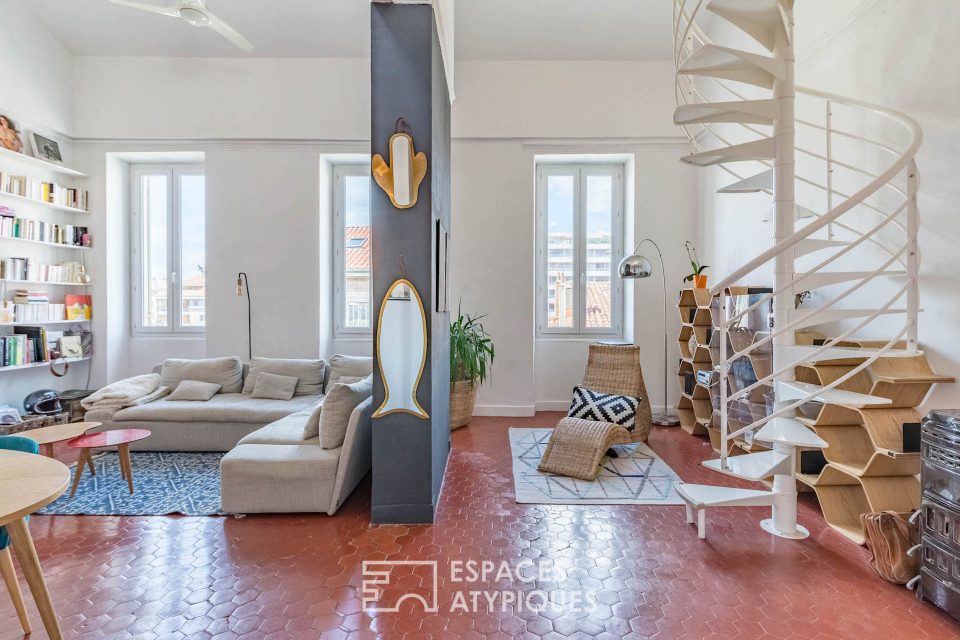 13007 MARSEILLE - Appartement revisité en duplex contemporain - Réf. 1244EM-1