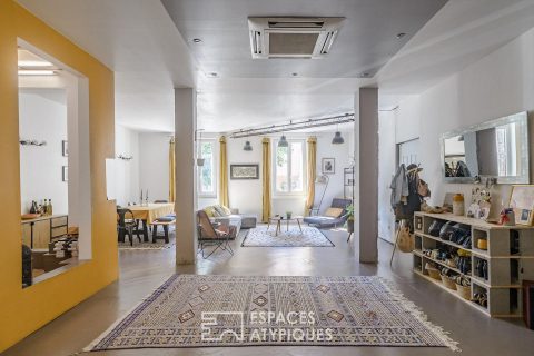 Industrial-looking loft