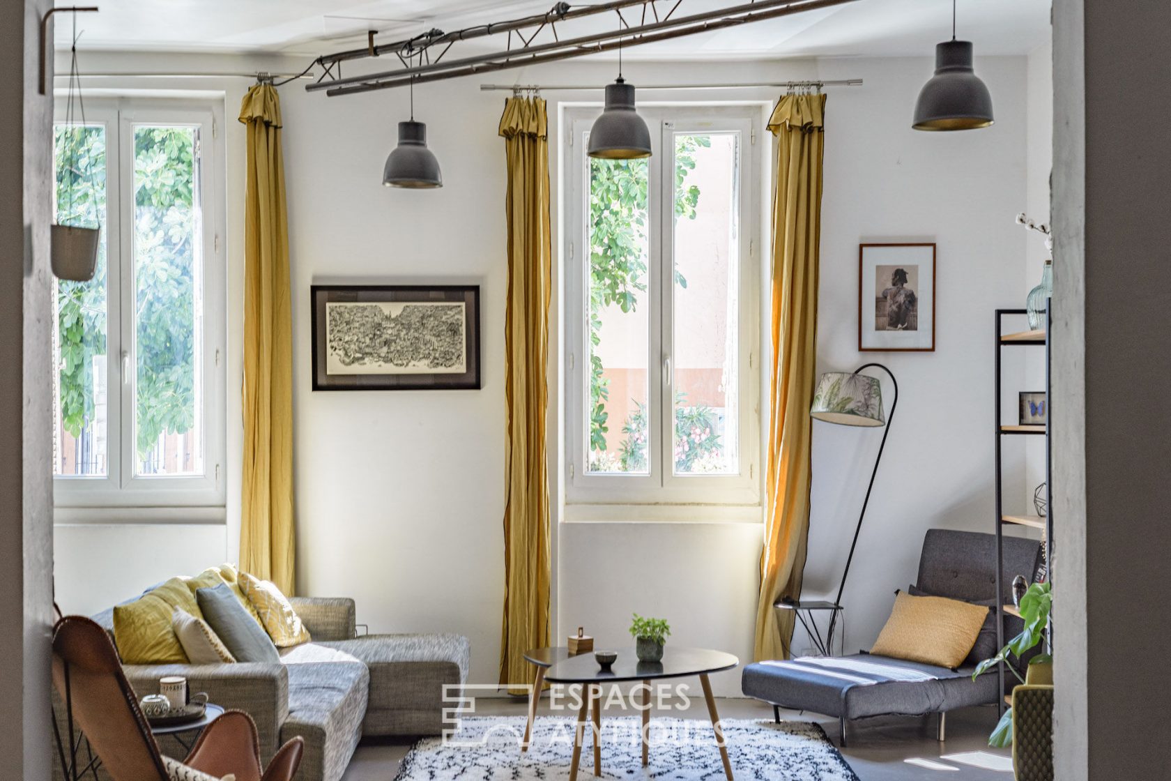 Industrial-looking loft