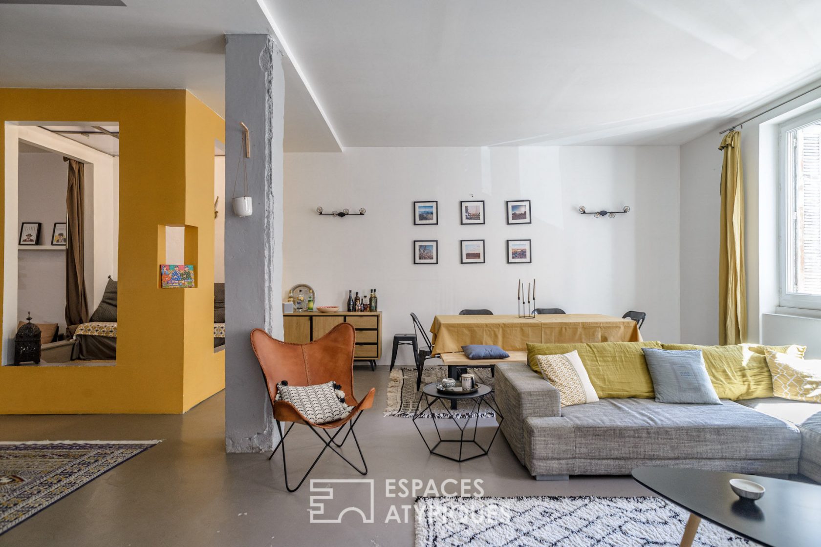 Industrial-looking loft