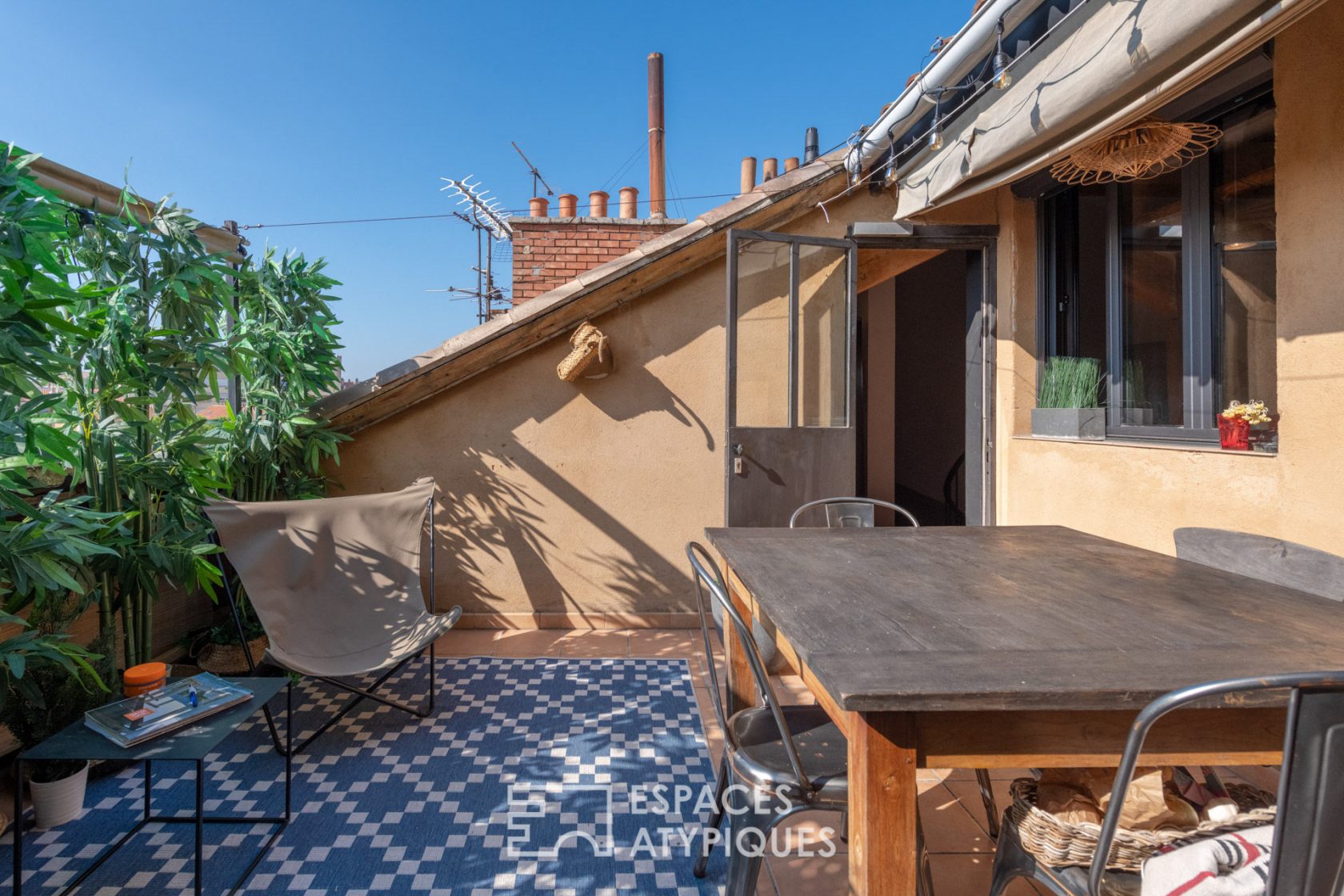 Duplex inversé Bourgeois Bohème avec terrasse