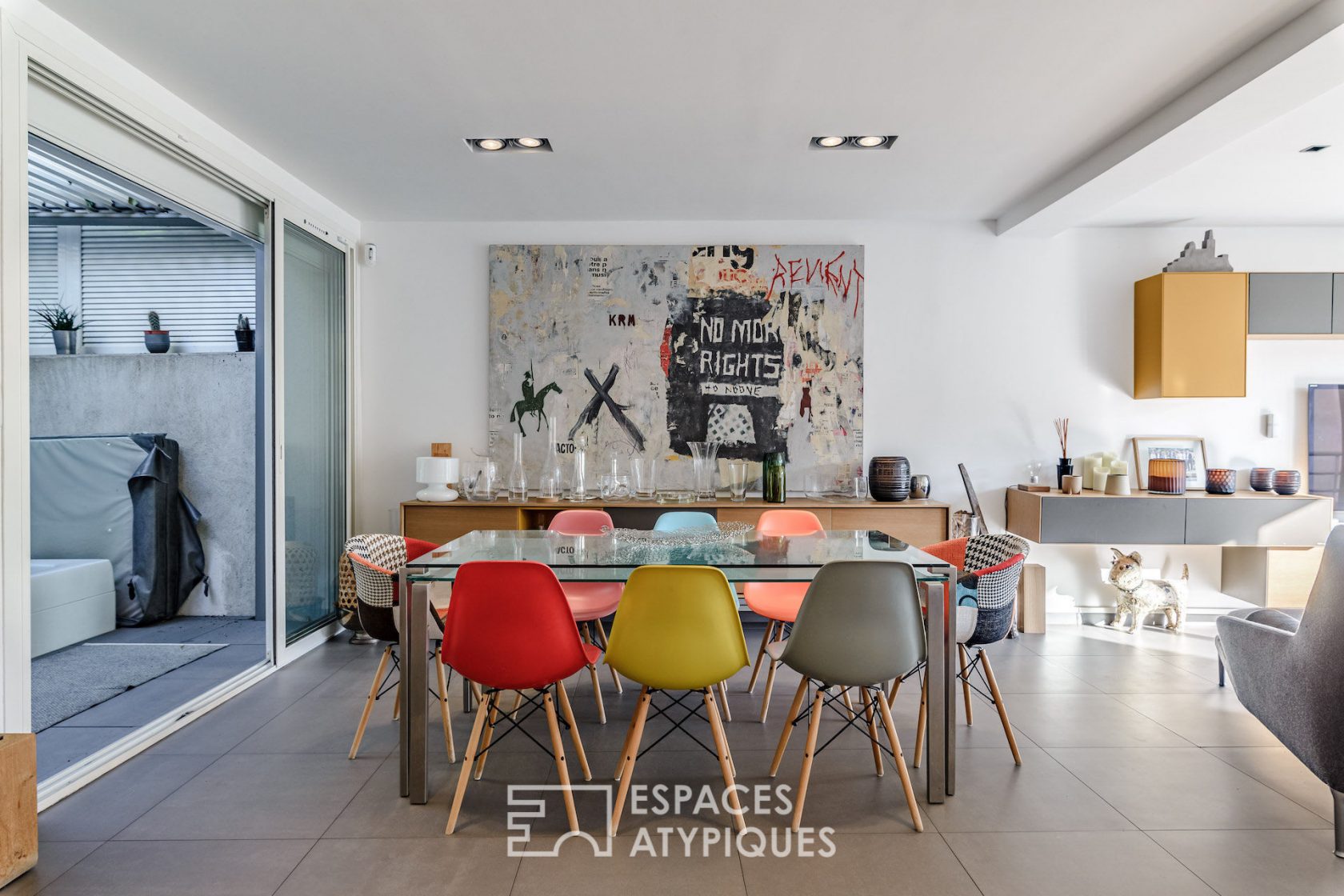 Maison de ville contemporaine avec vue