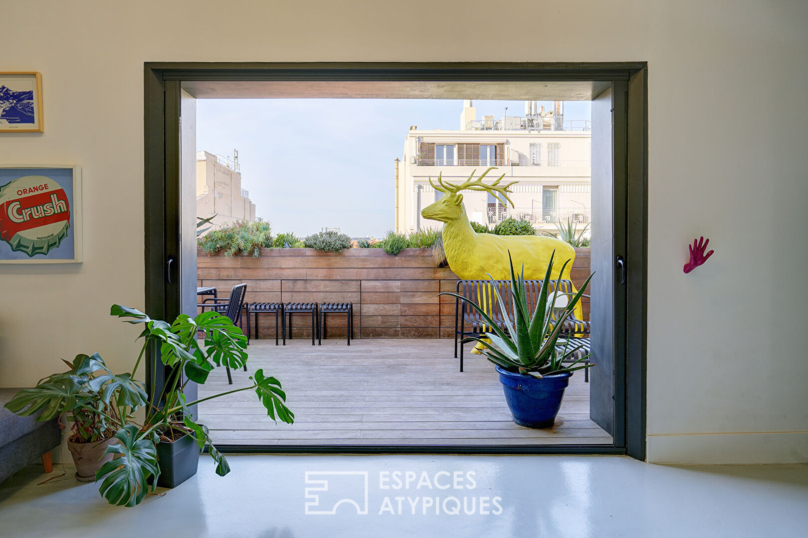 Appartement en dernier étage avec terrasses