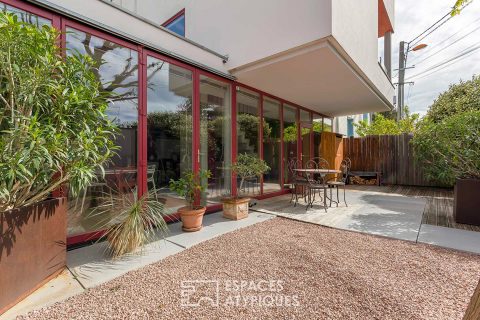 Maison d’architecte avec jardin, terrasses et spa