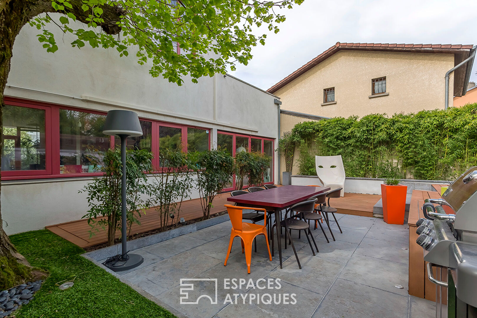 Maison d’architecte avec jardin, terrasses et spa