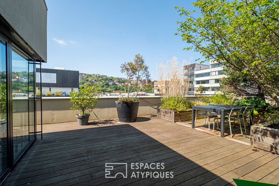 Toit-terrasse d'exception au sein du quartier de Confluence