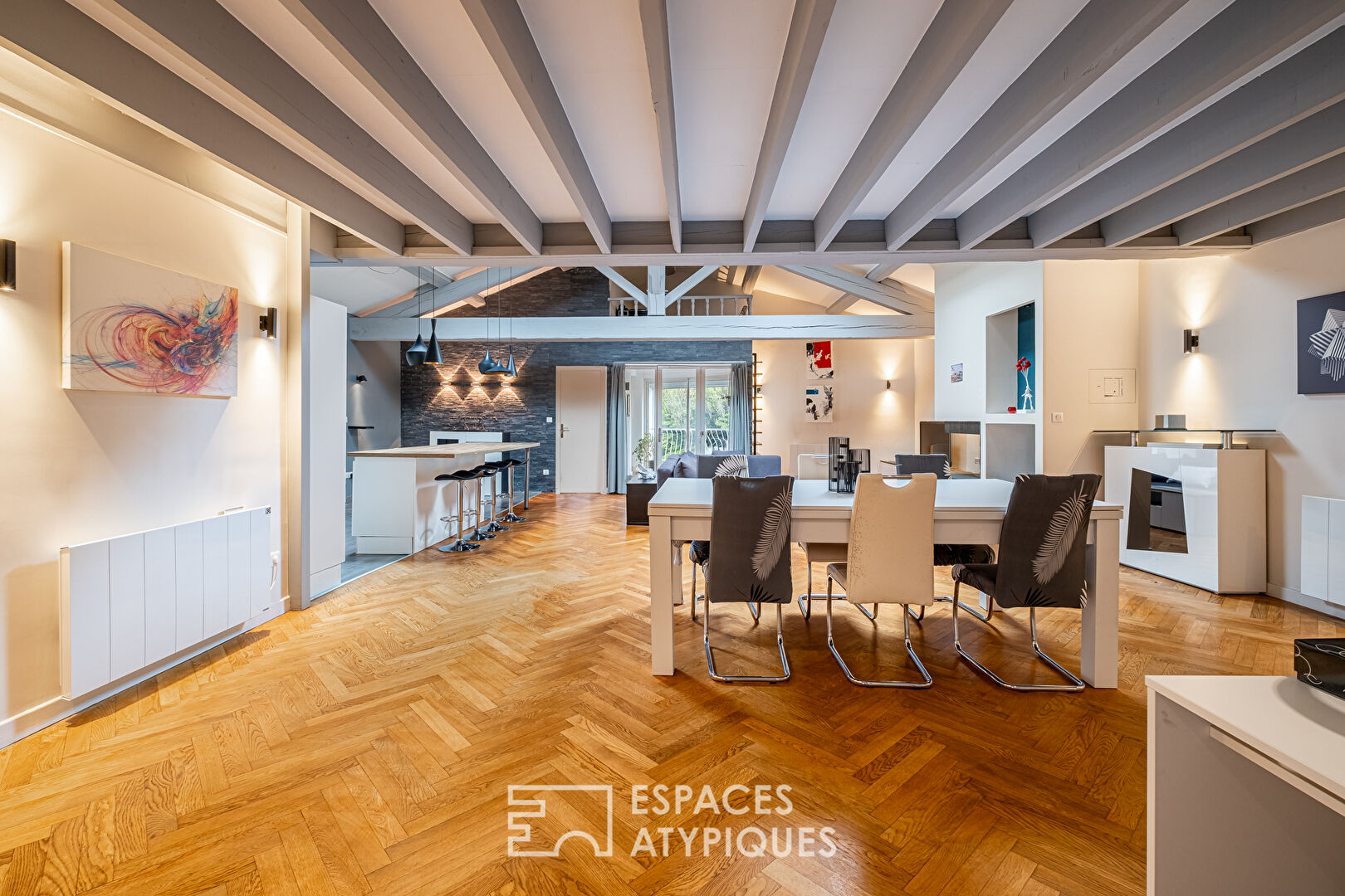 Grand loft familial en plein centre de Jonage