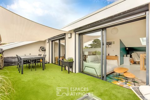 Roof terrace at Bron Eglise