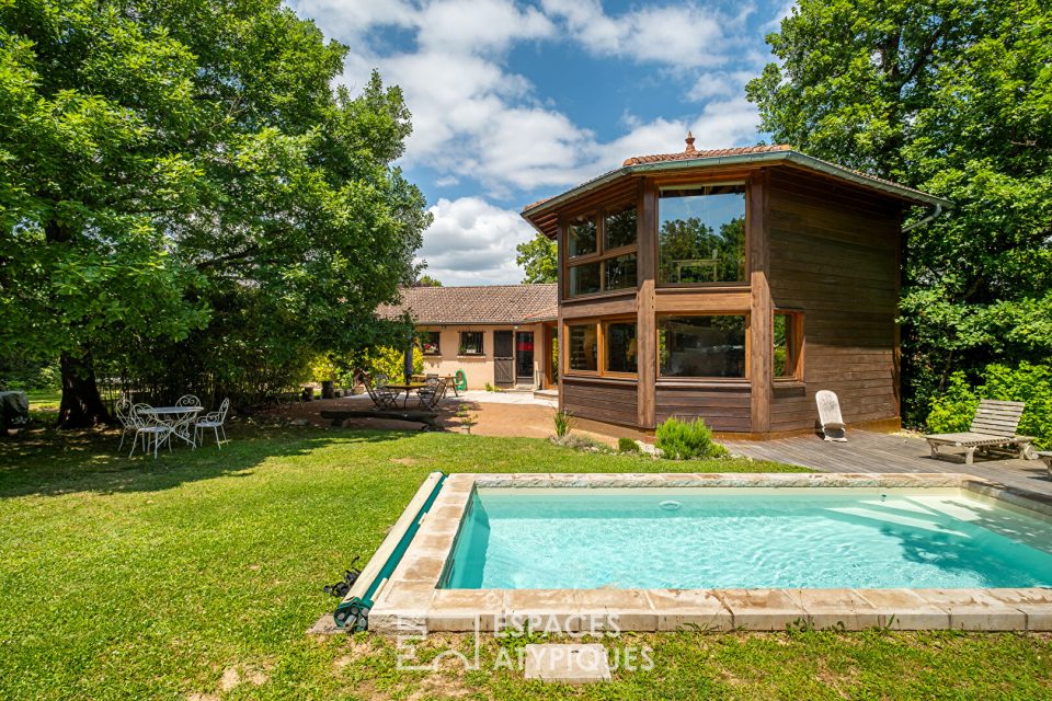 Villa avec extension en bois