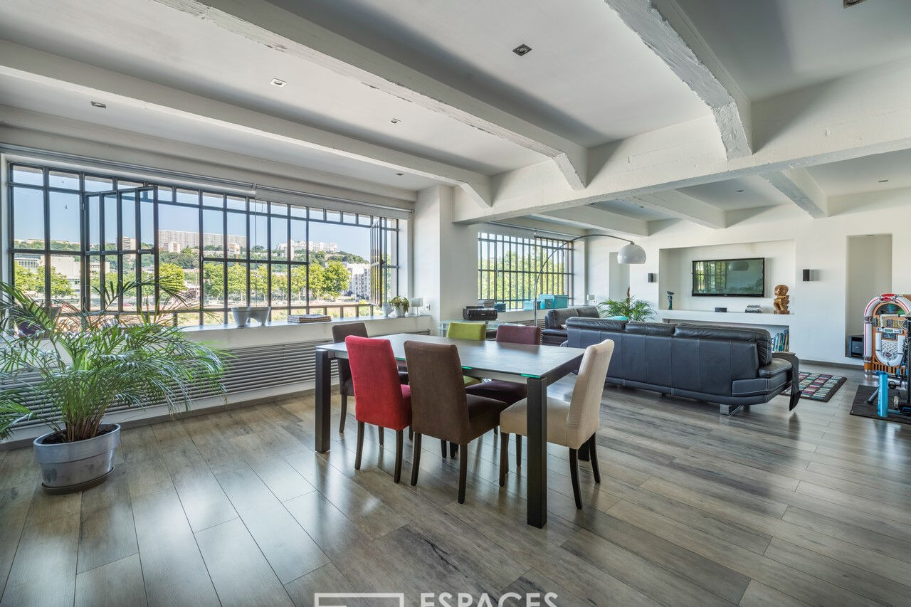 Loft avec vue sur la Saône dans une ancienne biscuiterie