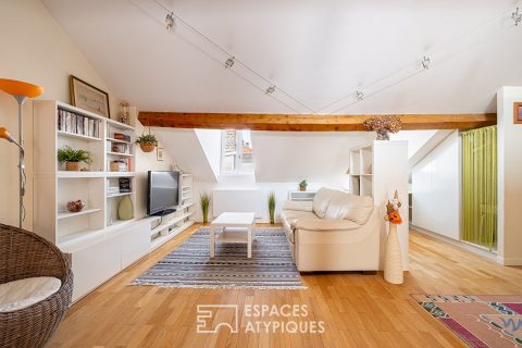 Appartement en dernier étage avec mezzanine  à Jean Macé