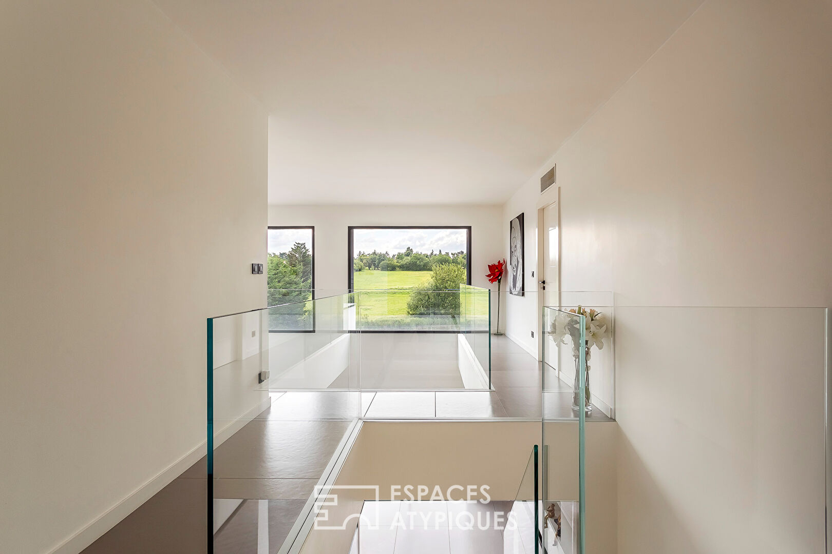 Contemporary house with nature view