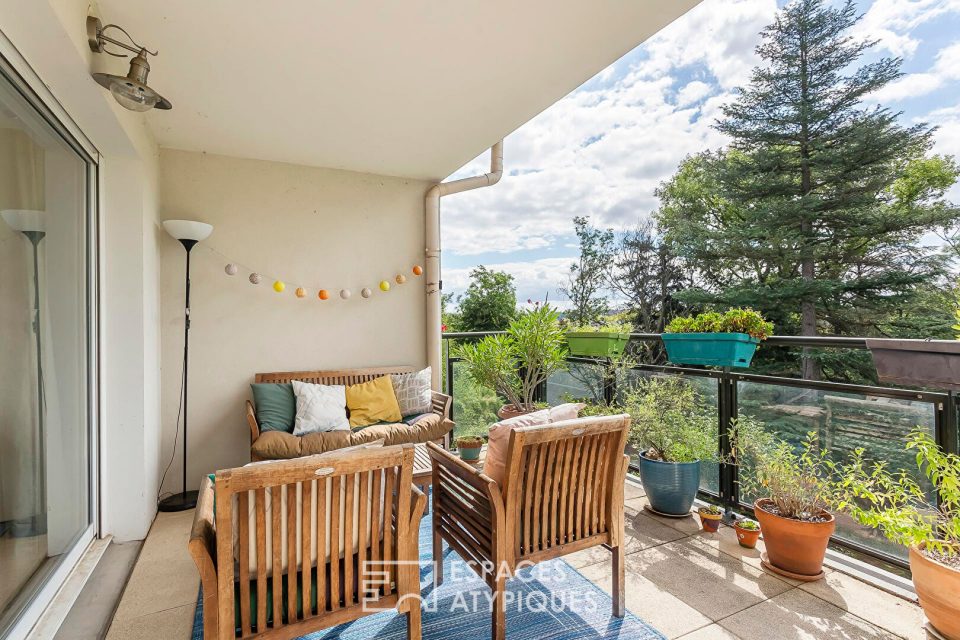 Toit terrasse familial au coeur d'un parc