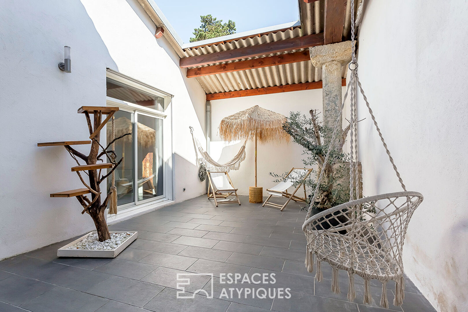 Renovated old house with private patio