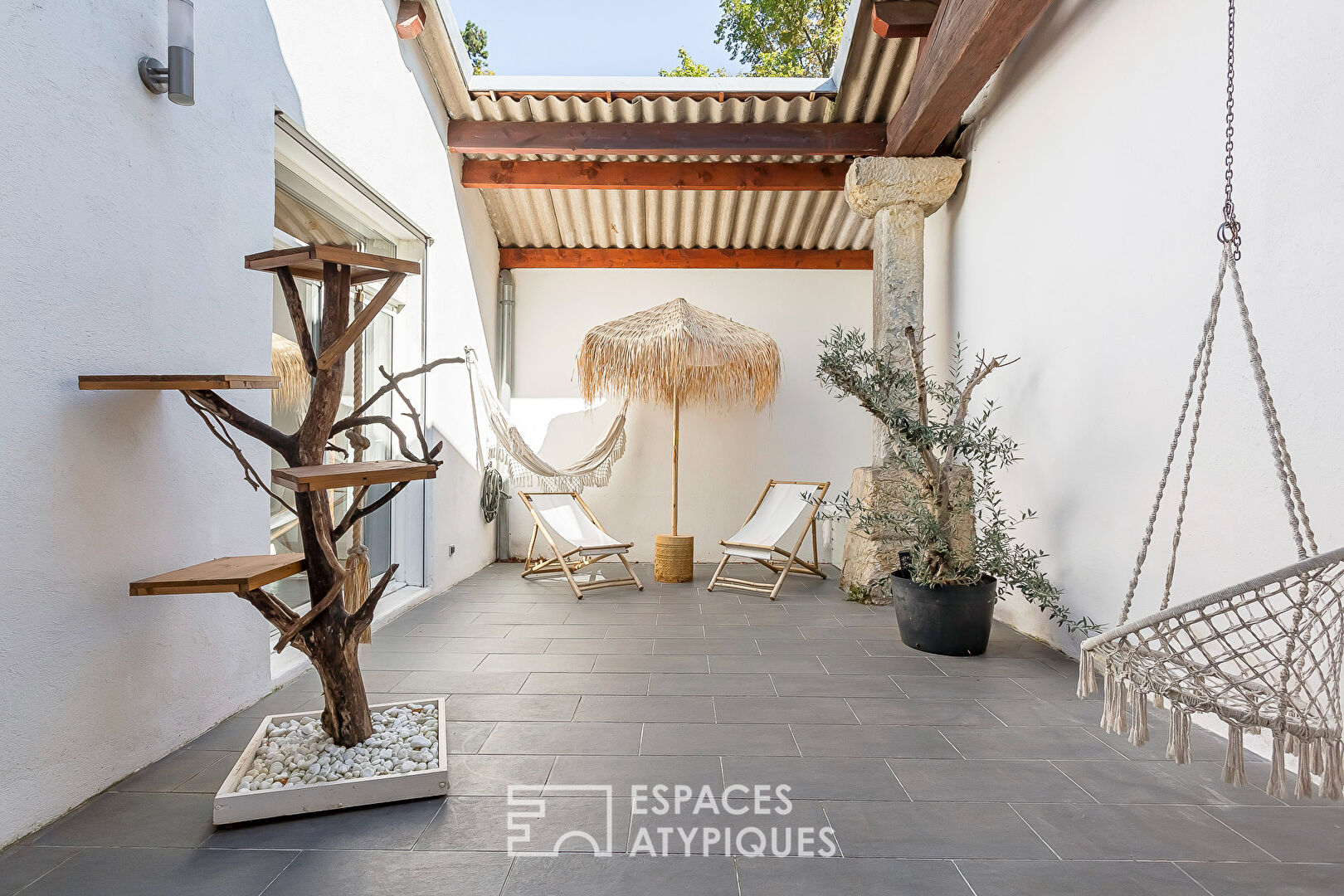 Renovated old house with private patio