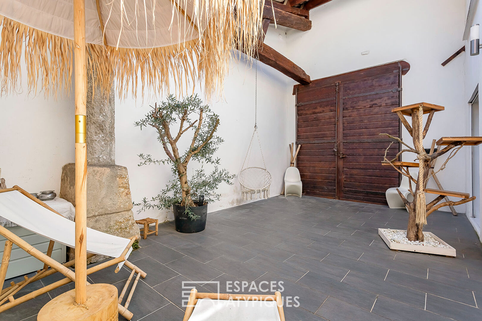 Renovated old house with private patio