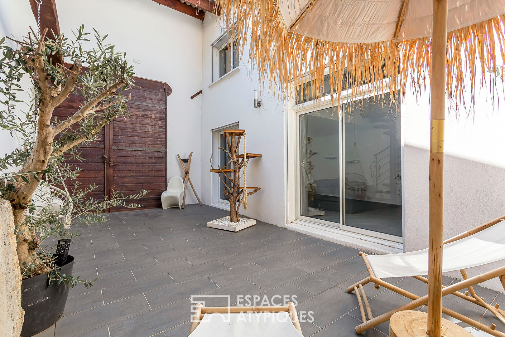 Renovated old house with private patio