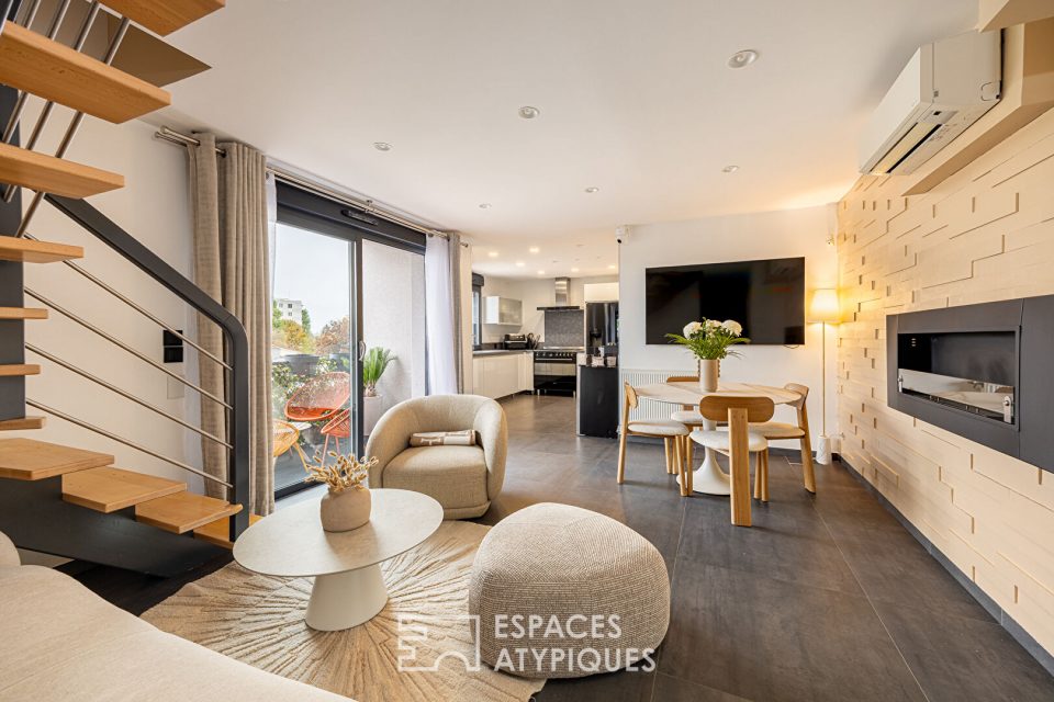 Duplex de standing T3 Meyzieu avec balcon et vue dégagée - Réf. 13154 Duplex de standing T3 Meyzieu avec balcon et vue dégagée