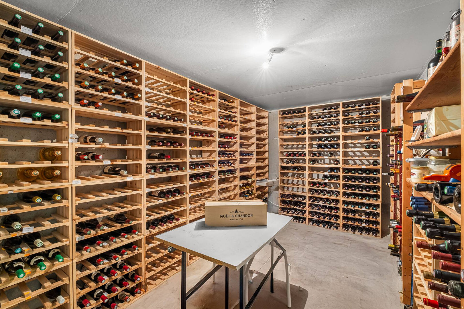 Bright house with swimming pool and tennis court in a green setting with no overlooking neighbors.