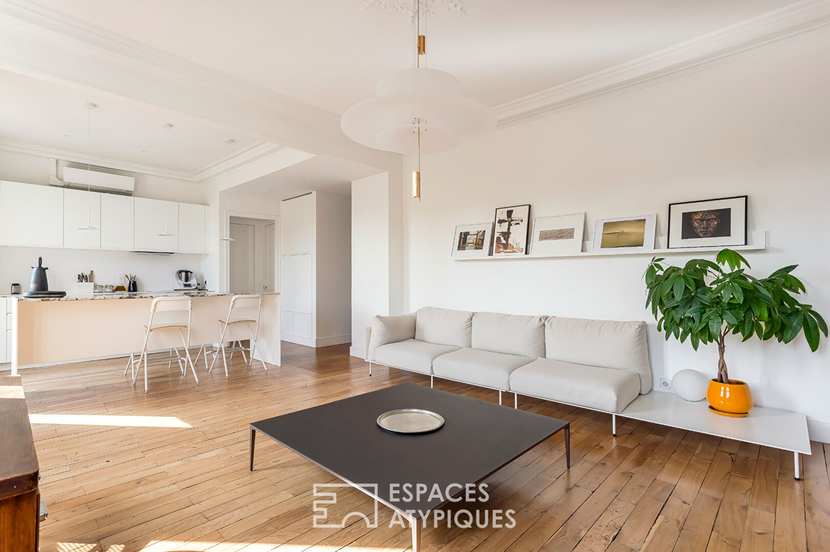 Apartment renovated by an architect with a view of the Rhône