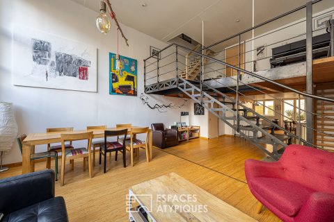 Loft traversant avec patio privé et potentiel locatif à Saint Louis