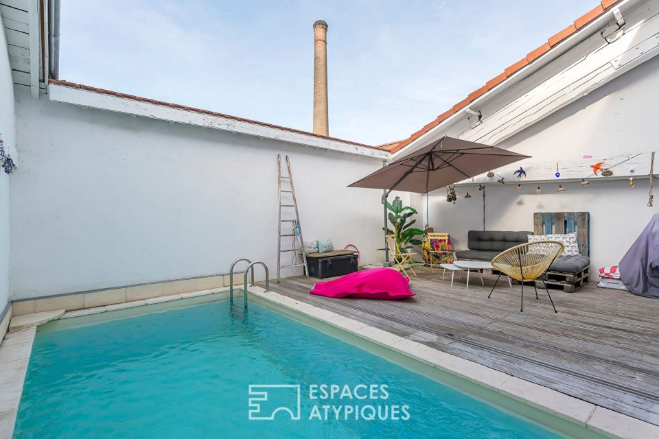 Duplex familial avec terrasse et piscine au calme absolu