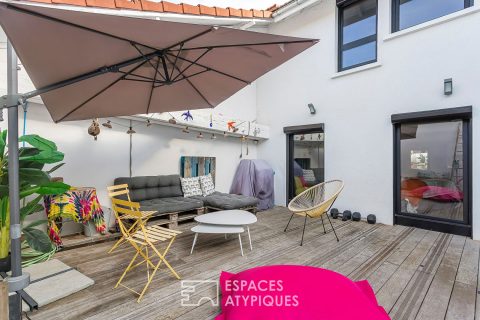 Duplex familial avec terrasse et piscine au calme absolu