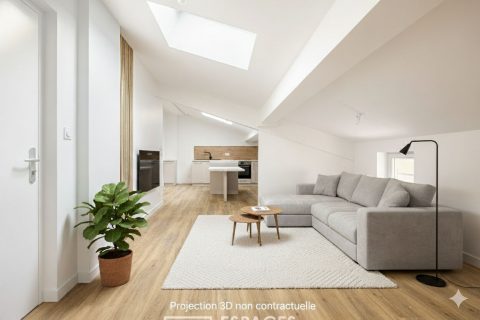 Renovated 2-room apartment on the top floor