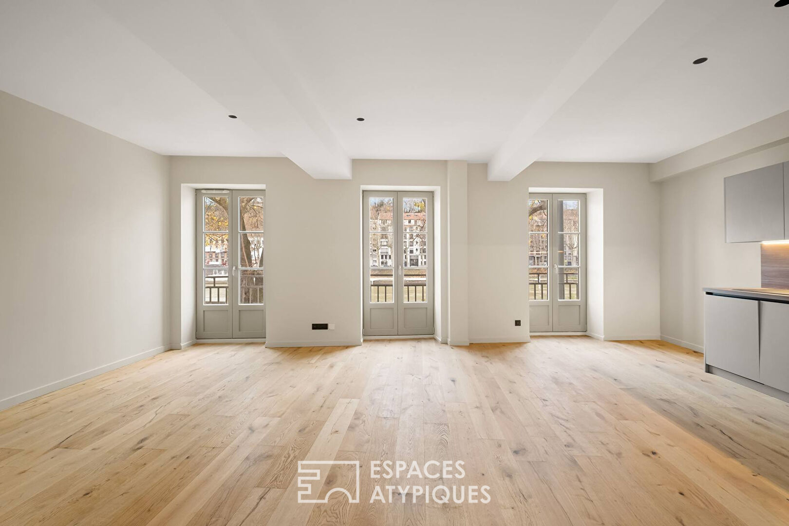 Appartement ancien rénové avec vue sur la Saône