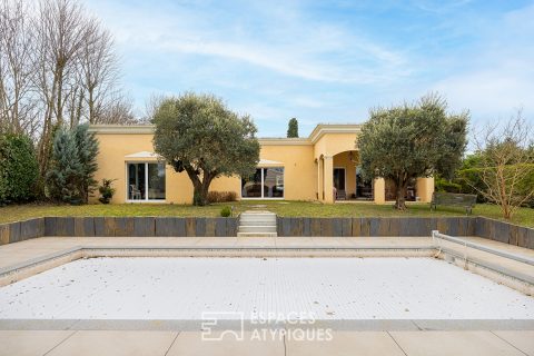 Maison de plain pied avec piscine