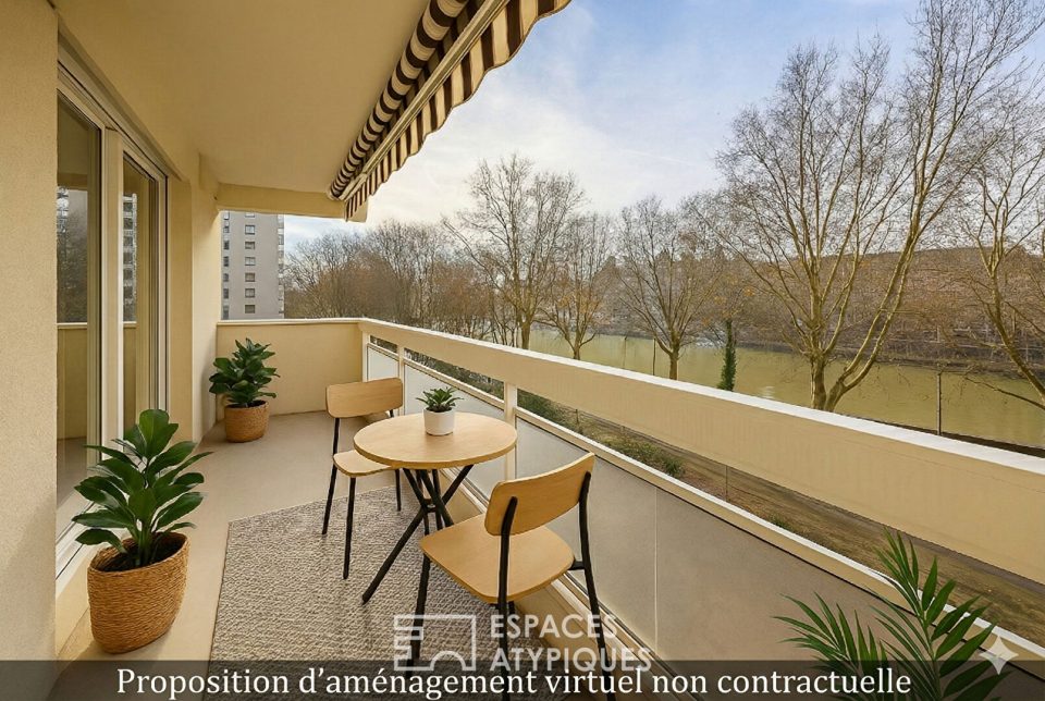 Appartement familial  de 4 chambres avec 2 grands balcons vue Soane