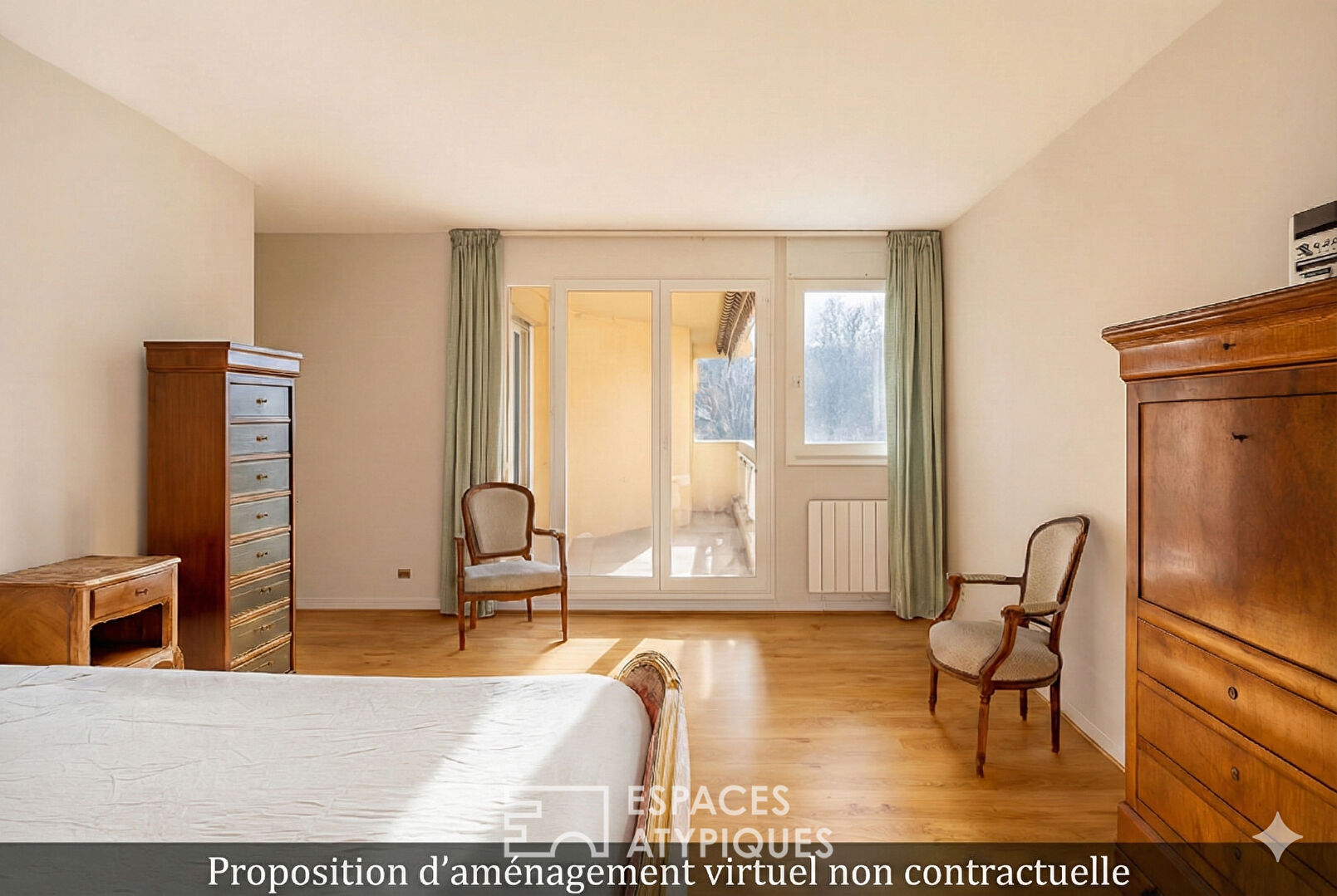 Appartement familial de 4 chambres avec 2 grands balcons vue Saône