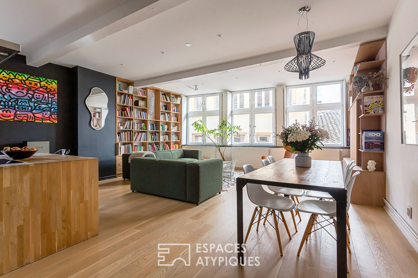 Duplex de caractère au dernier étage desservi par ascenseur