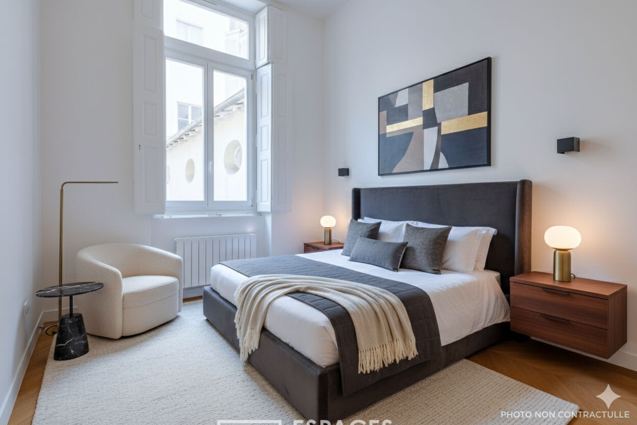 Contemporary renovated apartment in the Ainay district