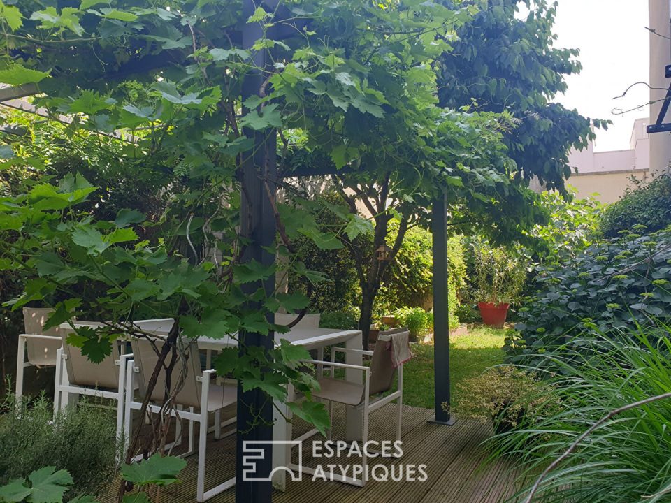 Rez-de-jardin avec 242m2 de jardin