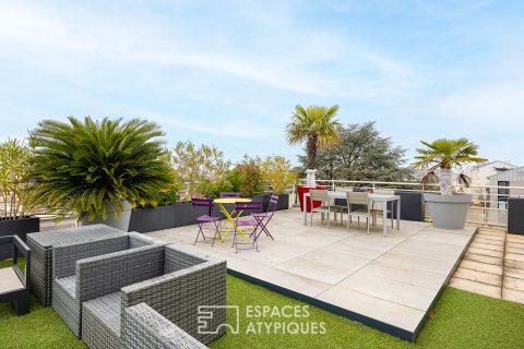 Toit terrasse rénové avec Vue Fourvière