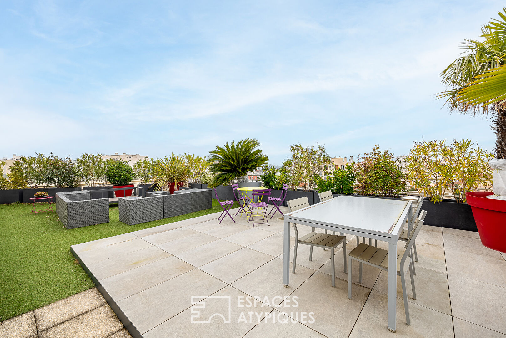 Toit terrasse rénové avec Vue Fourvière