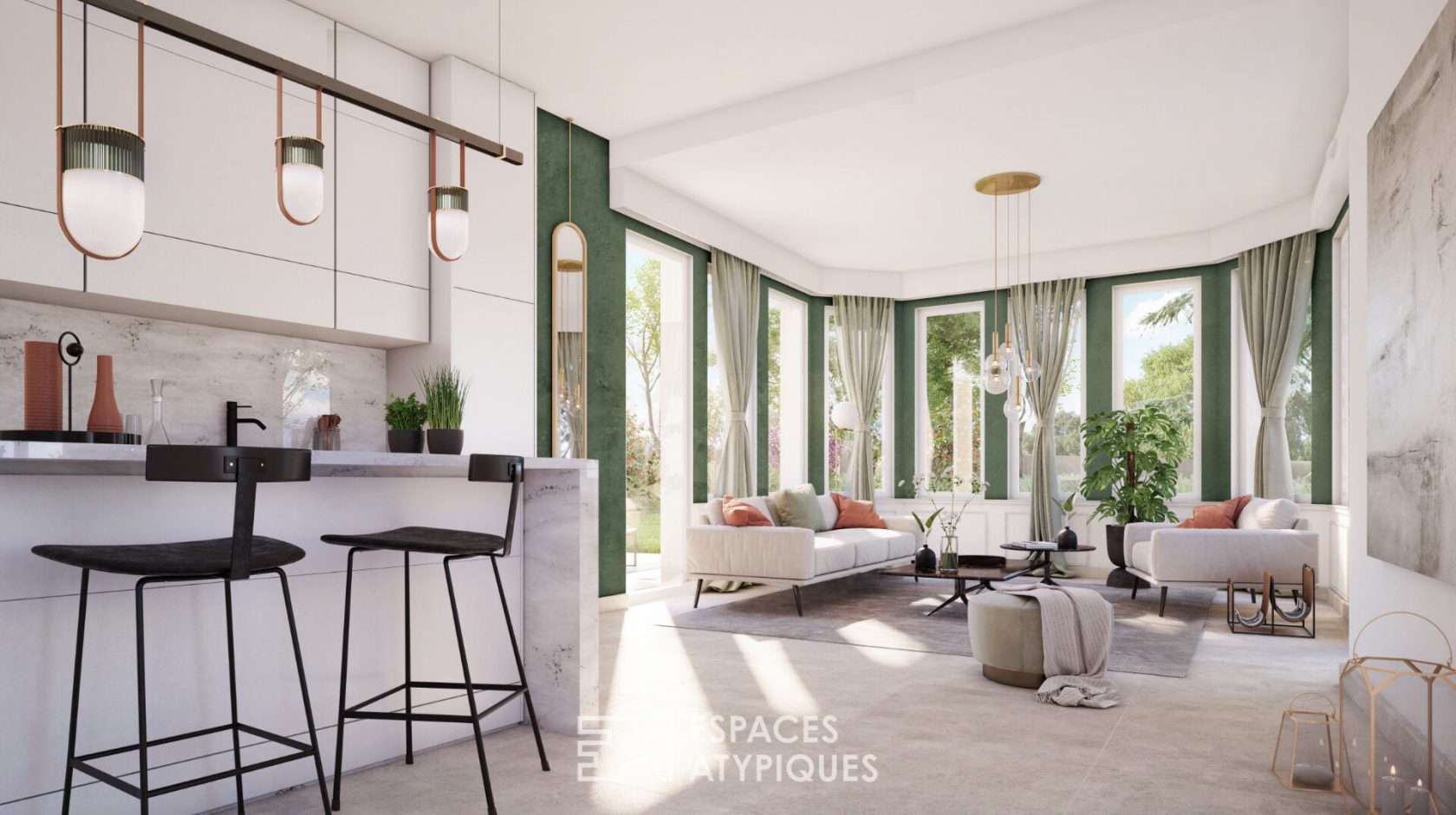 Appartement à l&rsquo;architecture du XIXème avec son jardin privatif