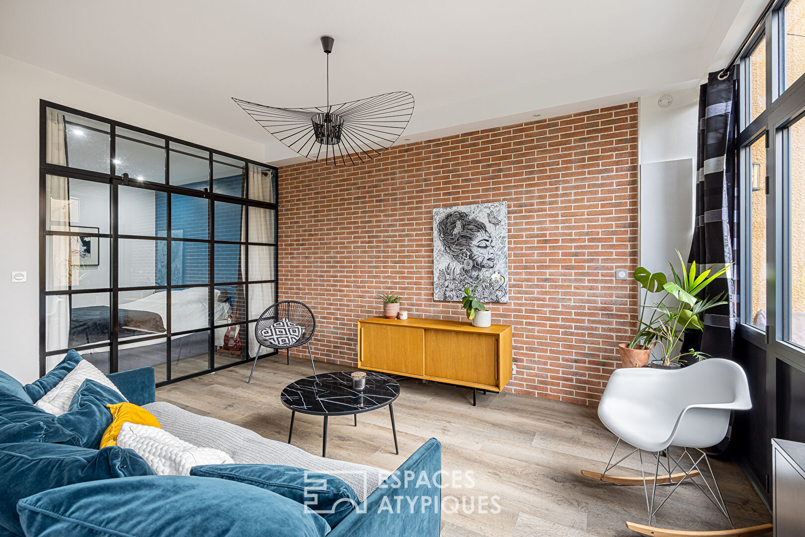 Appartement esprit loft avec jardin dans une ancienne ferme