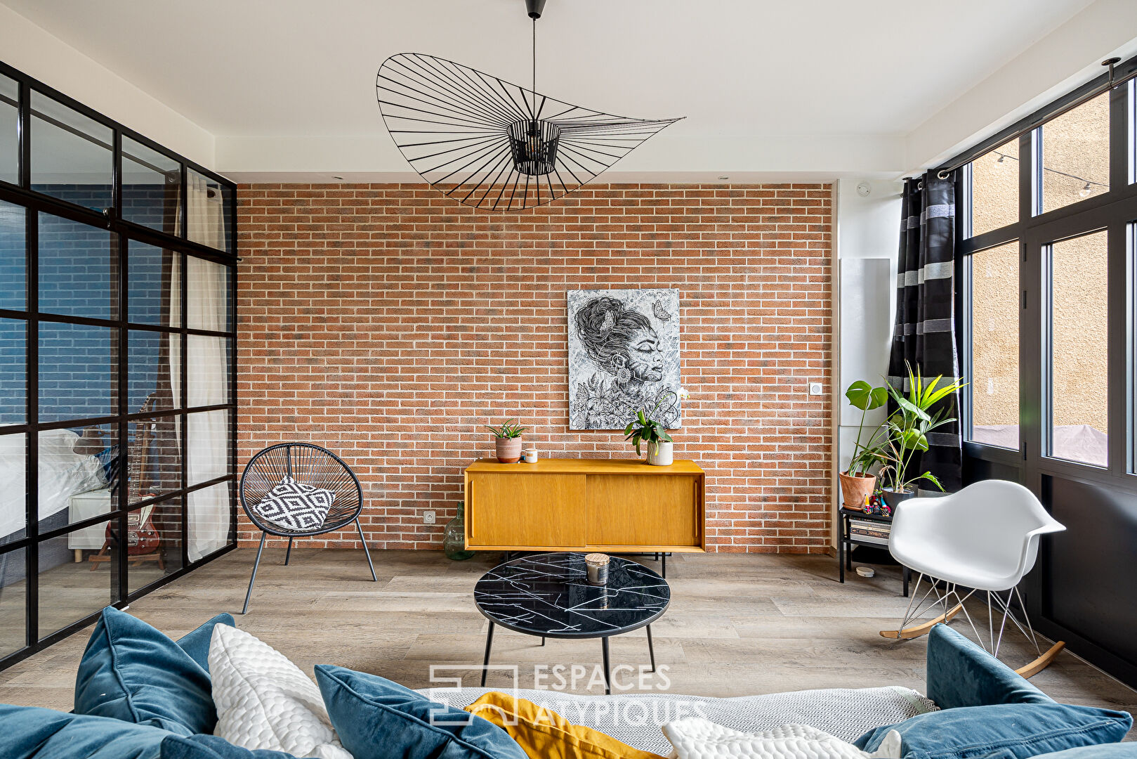 Appartement esprit loft avec jardin dans une ancienne ferme