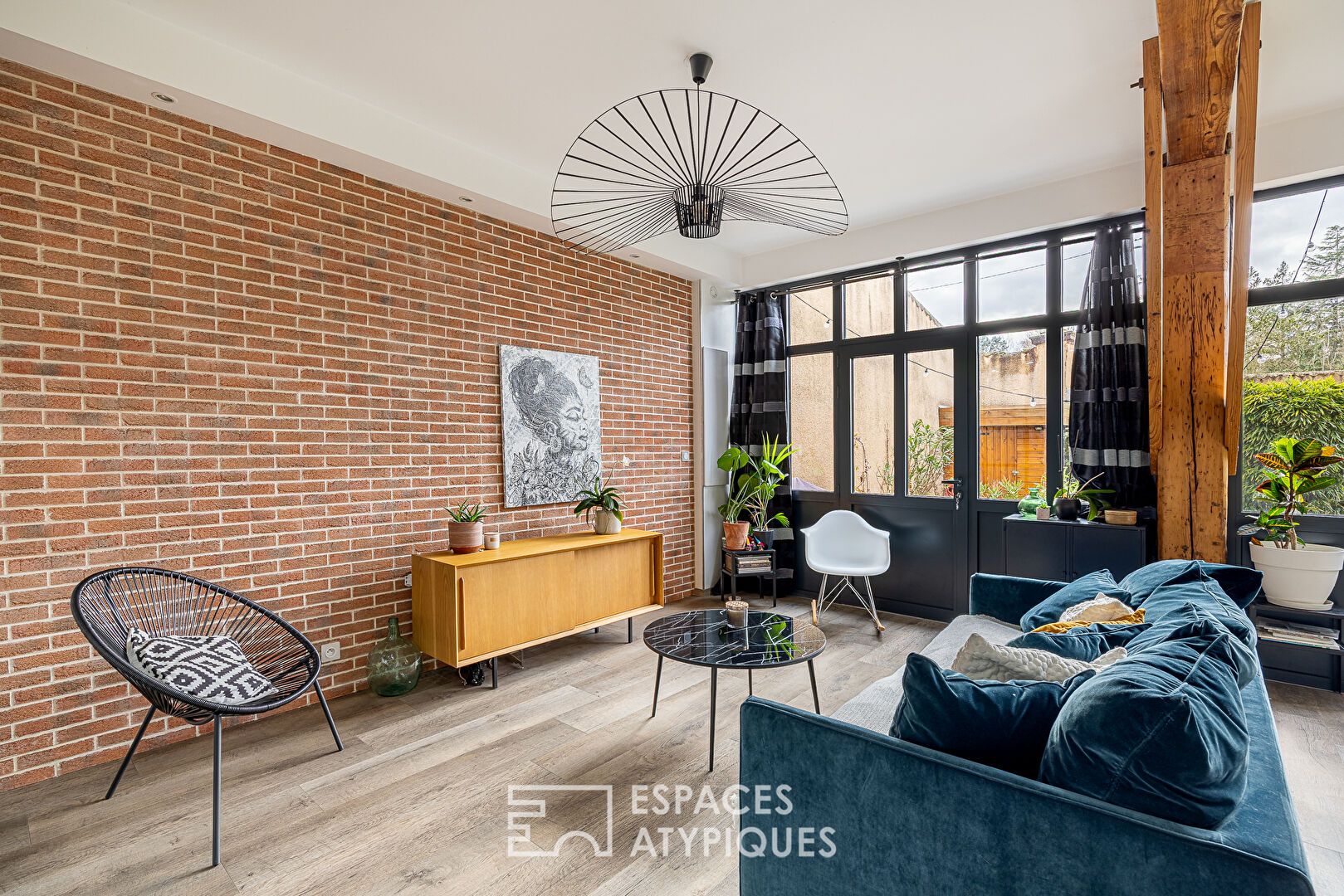 Appartement esprit loft avec jardin dans une ancienne ferme