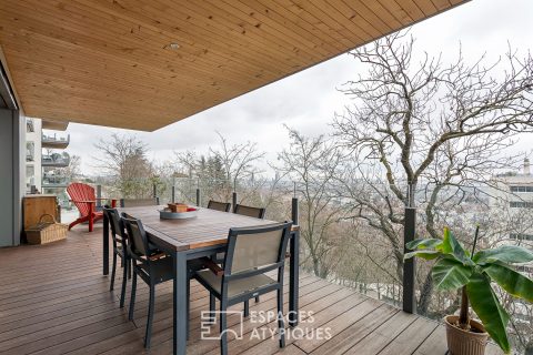 Appartement avec terrasse et vue sur Lyon dans une résidence de standing