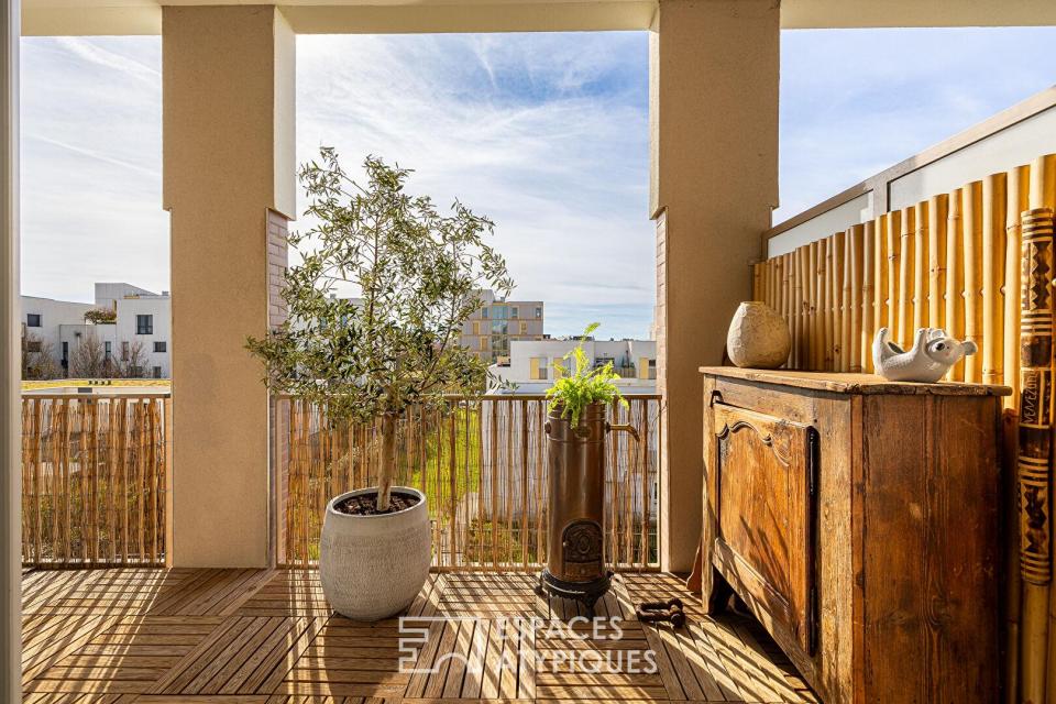 Appartement avec terrasse au dernier étage dans un immeuble contemporain