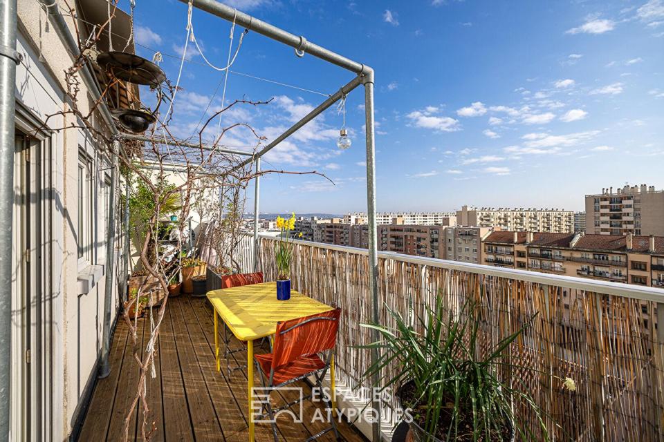 Appartement T4 lumineux en ultime étage à Villeurbanne