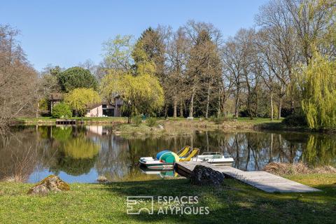 Propriété de caractère avec piscine, parc arboré et étang