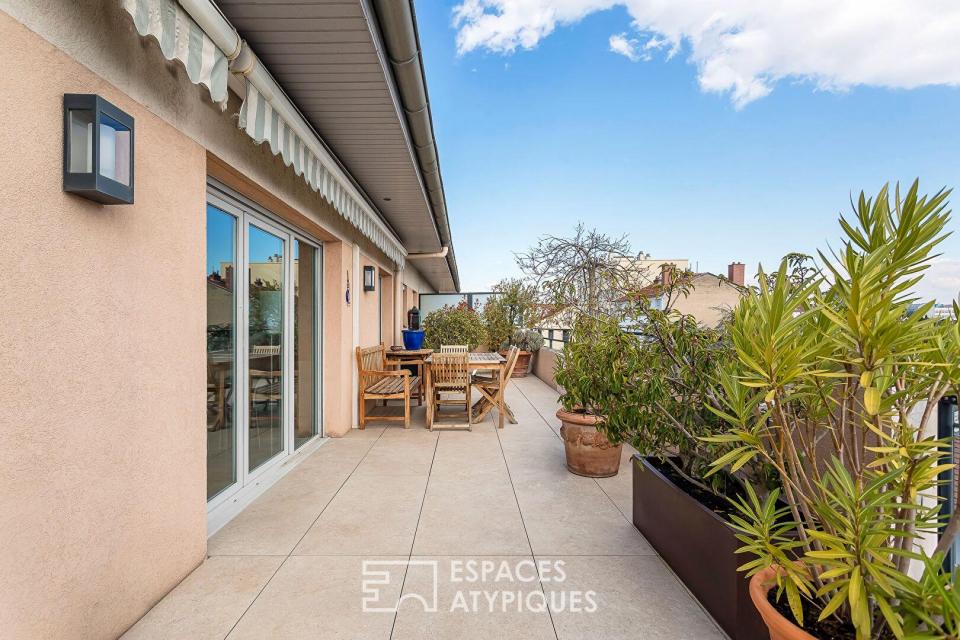 Appartement duplex en dernier étage avec grandes terrasses